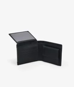 Homme Bosanova Portefeuilles | Portefeuille en cuir noir avec porte-monnaie