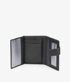 Homme Bosanova Portefeuilles | Portefeuille en cuir noir à rabat