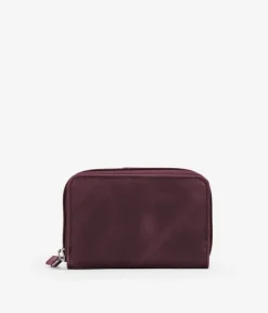 Femme Bosanova Porte-monnaie | Portefeuilles | Portefeuille en cuir rouge avec fleur de Barcelone
