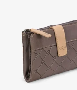 Femme Bosanova Portefeuilles | Portefeuille en cuir taupe