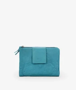 Femme Bosanova Portefeuilles | Portefeuille en cuir turquoise
