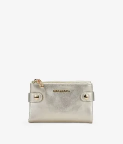 Femme Bosanova Portefeuilles | Portefeuille en cuir vegan couleur or