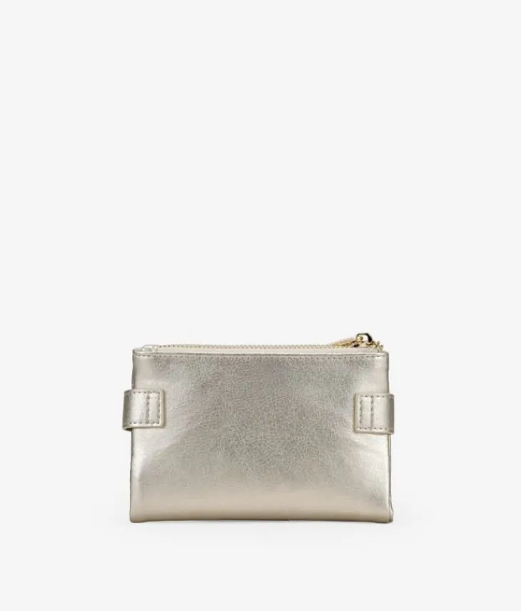 Femme Bosanova Portefeuilles | Portefeuille en cuir vegan couleur or