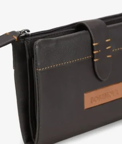 Femme Bosanova Portefeuilles | PORTEFEUILLE EN CUIR VEGAN 19514.4 RITA MARRON