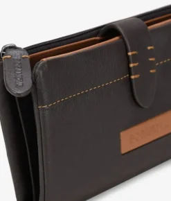 Femme Bosanova Portefeuilles | PORTEFEUILLE EN CUIR VEGAN 19515.4 RITA MARRON
