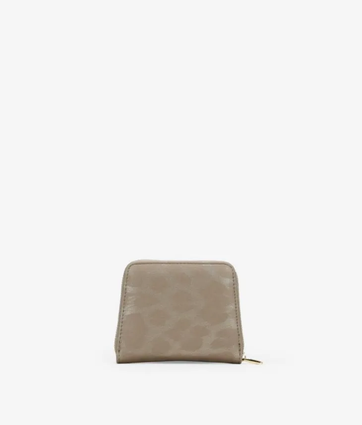 Femme Bosanova Porte-monnaie | Portefeuille en nylon effet léopard taupe
