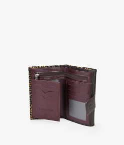 Femme Bosanova Portefeuilles | Portefeuille marron moyen avec imprimé et rabat