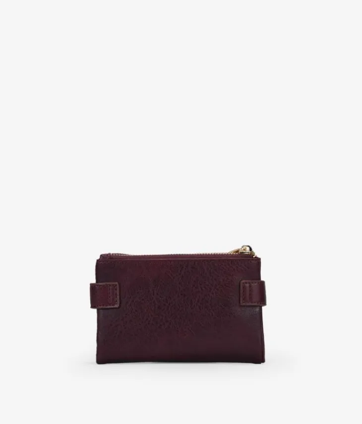 Femme Bosanova Portefeuilles | Portefeuille moyen bordeaux avec broderie