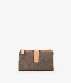 Femme Bosanova Portefeuilles | Portefeuille moyen en cuir taupe
