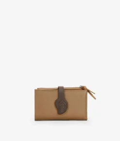 Femme Bosanova Portefeuilles | Portefeuille moyen en cuir taupe