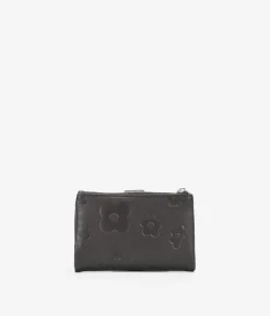 Femme Bosanova Portefeuilles | Portefeuille moyen en cuir marron avec fermeture éclair et compartiments