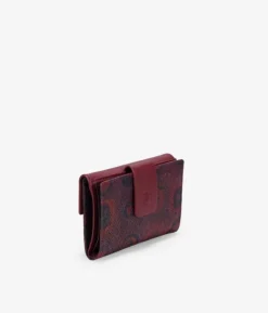 Femme Bosanova Portefeuilles | Portefeuille moyen en cuir bordeaux à rabat