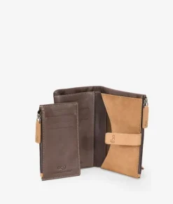 Femme Bosanova Portefeuilles | Portefeuille moyen en cuir taupe