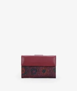 Femme Bosanova Portefeuilles | Portefeuille moyen en cuir bordeaux à rabat