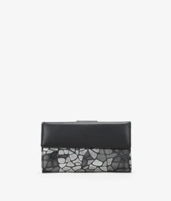 Femme Bosanova Portefeuilles | Portefeuille moyen en cuir noir