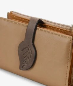 Femme Bosanova Portefeuilles | Portefeuille moyen en cuir taupe