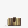 Femme Bosanova Portefeuilles | Portefeuille moyen en raphia marron