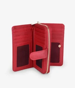 Femme Bosanova Portefeuilles | Portefeuille moyen imprimé animal rouge