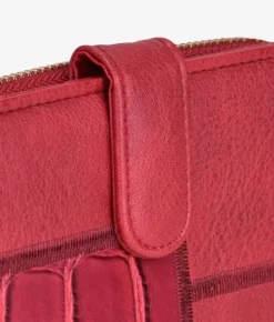 Femme Bosanova Portefeuilles | Portefeuille moyen imprimé animal rouge