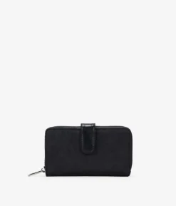 Femme Bosanova Portefeuilles | Portefeuille moyen noir à imprimé animalier