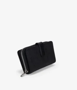 Femme Bosanova Portefeuilles | Portefeuille moyen noir à imprimé animalier
