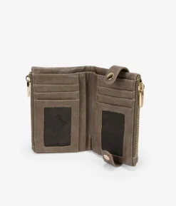 Femme Bosanova Portefeuilles | Portefeuille moyen taupe avec double fermeture éclair