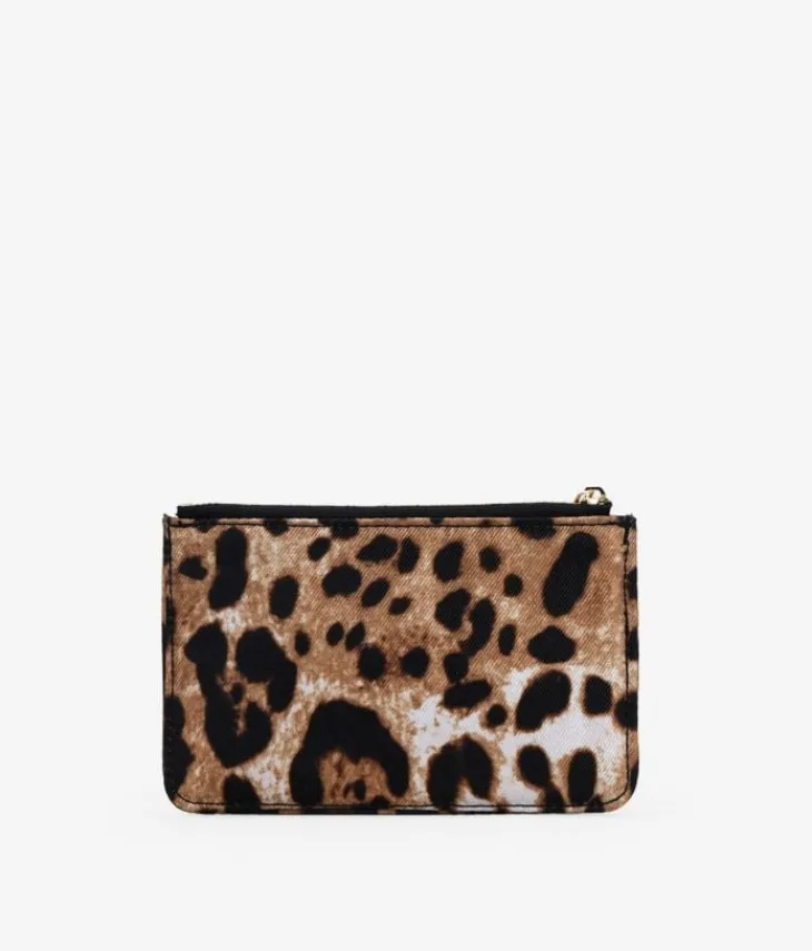 Femme Bosanova Porte-monnaie | Portefeuille plat à imprimé animal léopard
