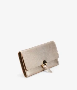 Femme Bosanova Portefeuilles | Portefeuille plat de couleur or