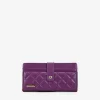 Femme Bosanova Portefeuilles | Portefeuille rectangulaire lilas avec coutures et fermeture éclair