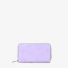 Femme Bosanova Portefeuilles | Portefeuille rectangulaire en cuir à fleurs lilas
