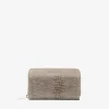 Femme Bosanova Portefeuilles | Portefeuille rectangulaire en cuir imprimé animal taupe avec fermeture éclair