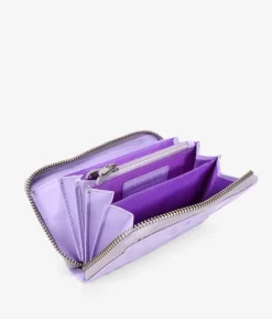 Femme Bosanova Portefeuilles | Portefeuille rectangulaire en cuir à fleurs lilas