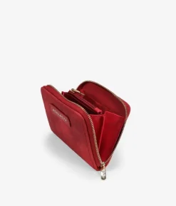 Femme Bosanova Porte-monnaie | Portefeuille rouge avec fermeture éclair et logo