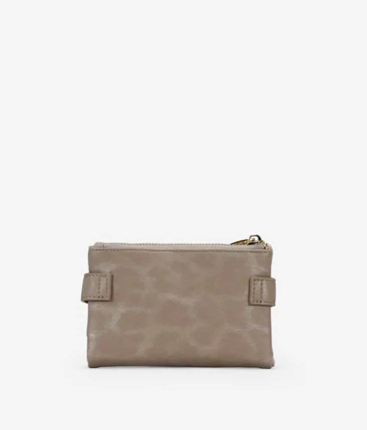 Femme Bosanova Portefeuilles | Portefeuille taupe à imprimé léopard