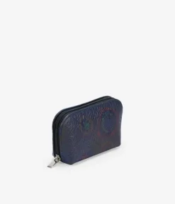 Femme Bosanova Porte-monnaie | Porte-monnaie en cuir bleu avec fermeture éclair