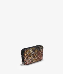 Femme Bosanova Porte-monnaie | Porte-monnaie en cuir fleurs dorées