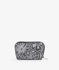 Femme Bosanova Porte-monnaie | Porte-monnaie en cuir imprimé gris
