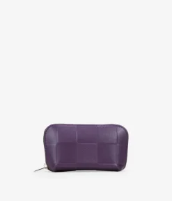 Femme Bosanova Porte-monnaie | Porte-monnaie en cuir violet avec fermeture éclair