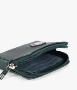 Femme Bosanova Porte-monnaie | Porte-monnaie vert avec fermeture éclair et logo