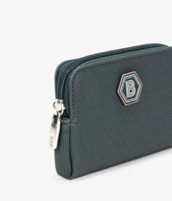 Femme Bosanova Porte-monnaie | Porte-monnaie vert avec fermeture éclair et logo