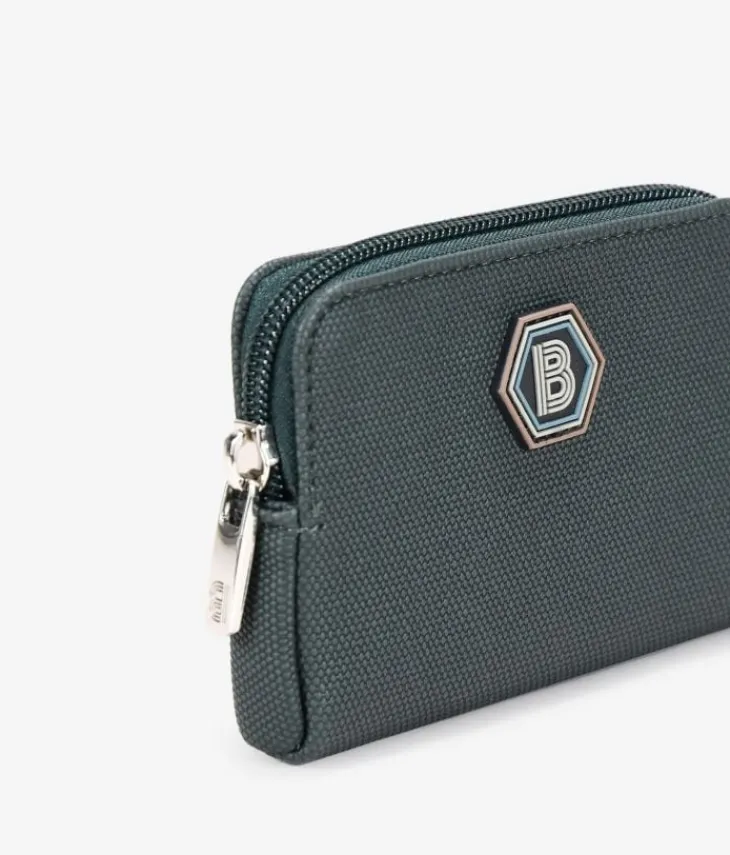 Femme Bosanova Porte-monnaie | Porte-monnaie vert avec fermeture éclair et logo