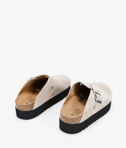 Bosanova Chaussures En Cuir | Sabots | Sabots en cuir avec plateforme et boucle