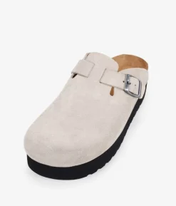Bosanova Chaussures En Cuir | Sabots | Sabots en cuir avec plateforme et boucle