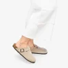 Bosanova Chaussures En Cuir | Sabots | Sabots en cuir beige avec boucle et semelle en liège