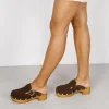 Bosanova Chaussures En Cuir | Sabots | Sabots en cuir marron à clous