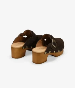 Bosanova Chaussures En Cuir | Sabots | Sabots en cuir marron à clous