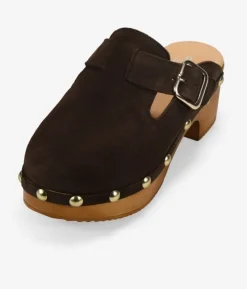 Bosanova Chaussures En Cuir | Sabots | Sabots en cuir marron à clous