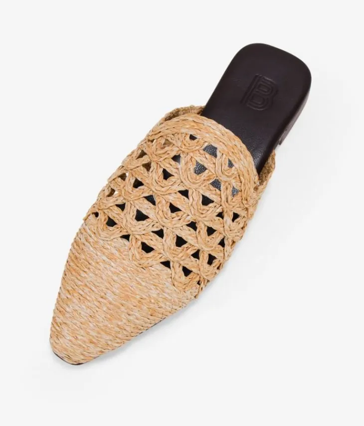 Bosanova Tongs | Sandales Spartiates | Sabots mules plates en sparte beige