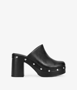 Bosanova Sabots | Sabots noirs à talons et clous