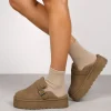 Bosanova Sabots | Plateformes | Sabots plateforme taupe avec boucle